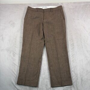 Mr Turk Trouser Pants in Brown Herringbone Men Actual 36x28‎ (Tag 34) Wool USA